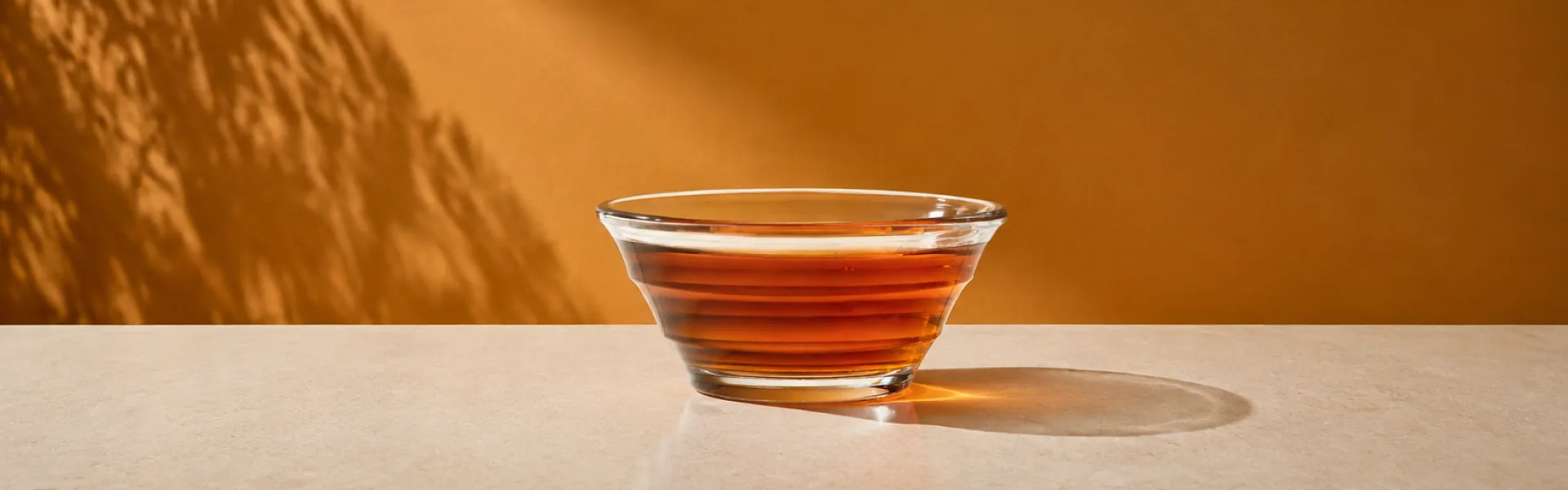 Wuyishan Rock Tea in a glass bowl