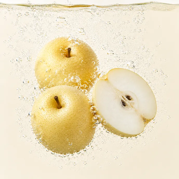 Green Mandarin & Akizuki Pear with Tea-Crafted Ice