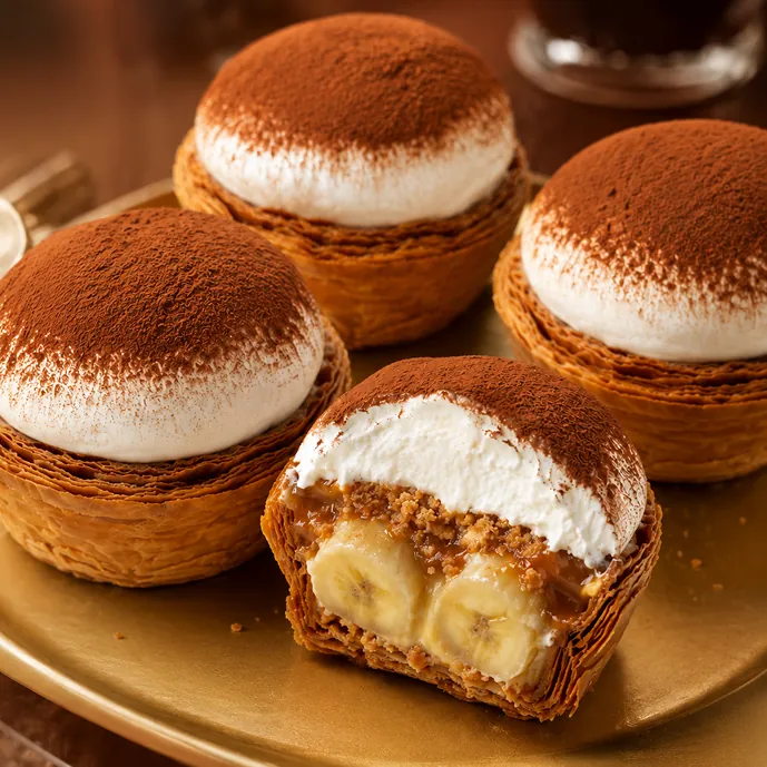 Fresh Banana Tart with Hand-Whipped Cream