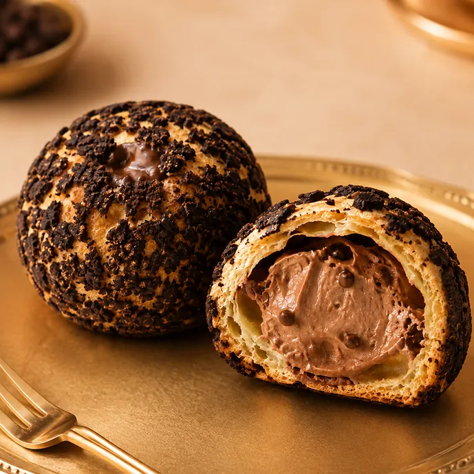 Cocoa Crunch Cream Puff