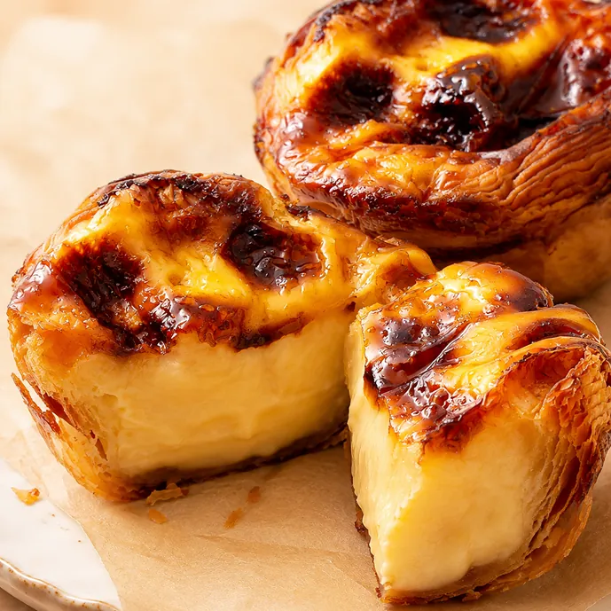 Caramelized Croissant Egg Tart
