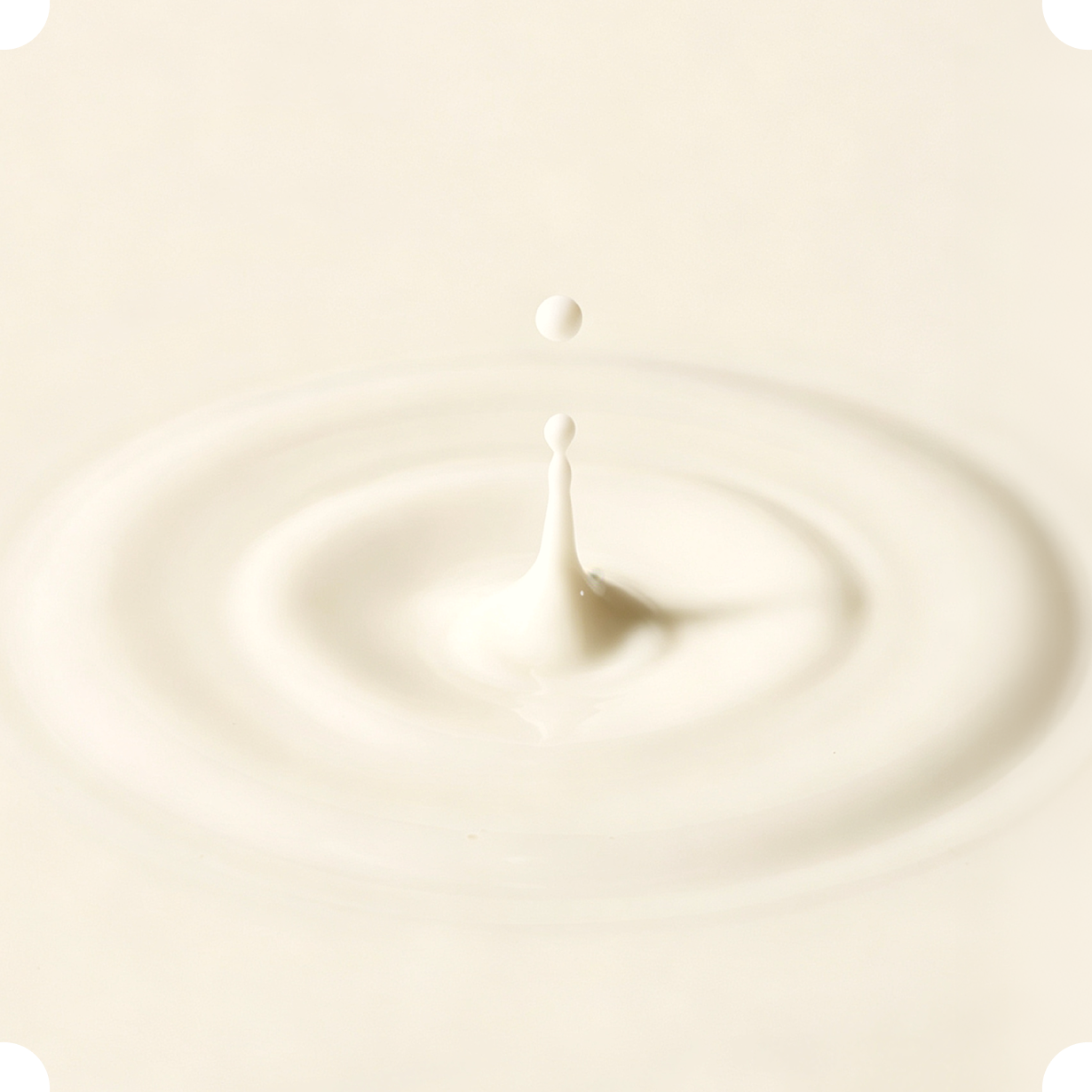 Fresh milk with a delicate ripple